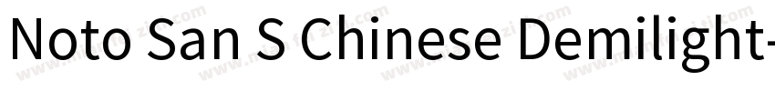 Noto San S Chinese Demilight字体转换
